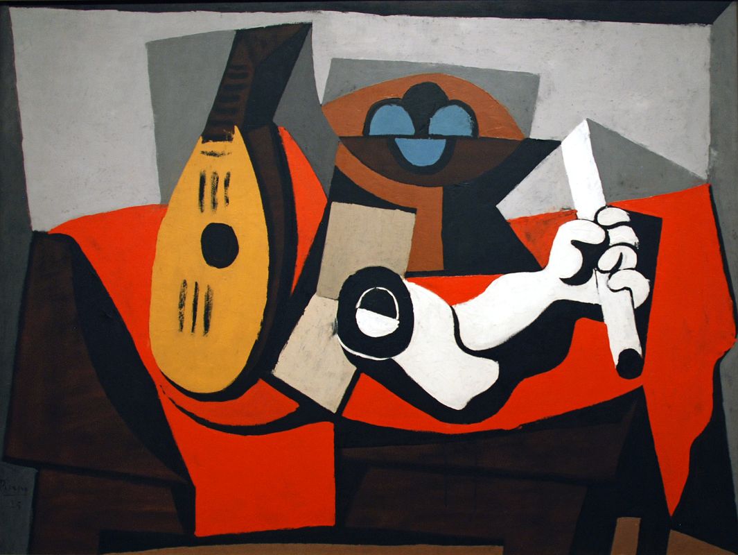 Pablo Picasso 1925 Mandolin, Fruit Bowl, and Plaster Arm - New York Metropolitan Museum Of Art
